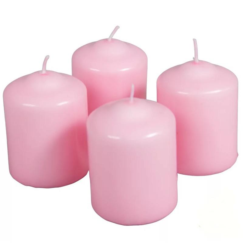 Mártott Henger Gyertya 60x80 mm - Rózsaszín