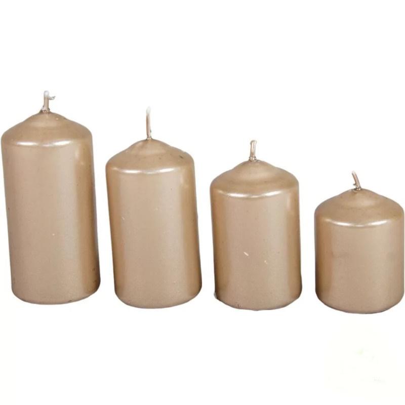 Metál 40 mm Lépcsős Gyertya szett - Homok