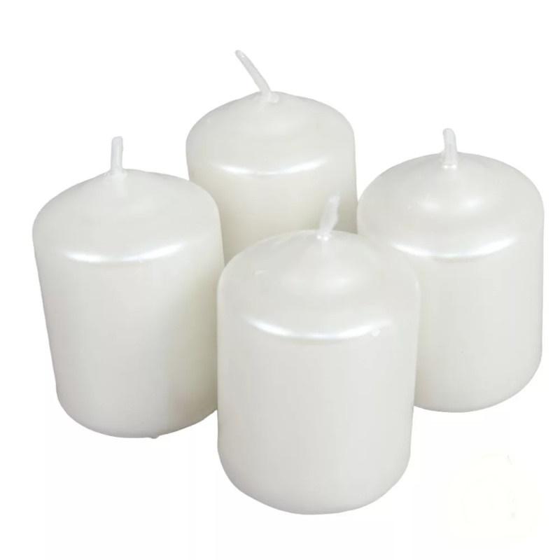 Metál Adventi gyertya szett 40x60mm - Ivory