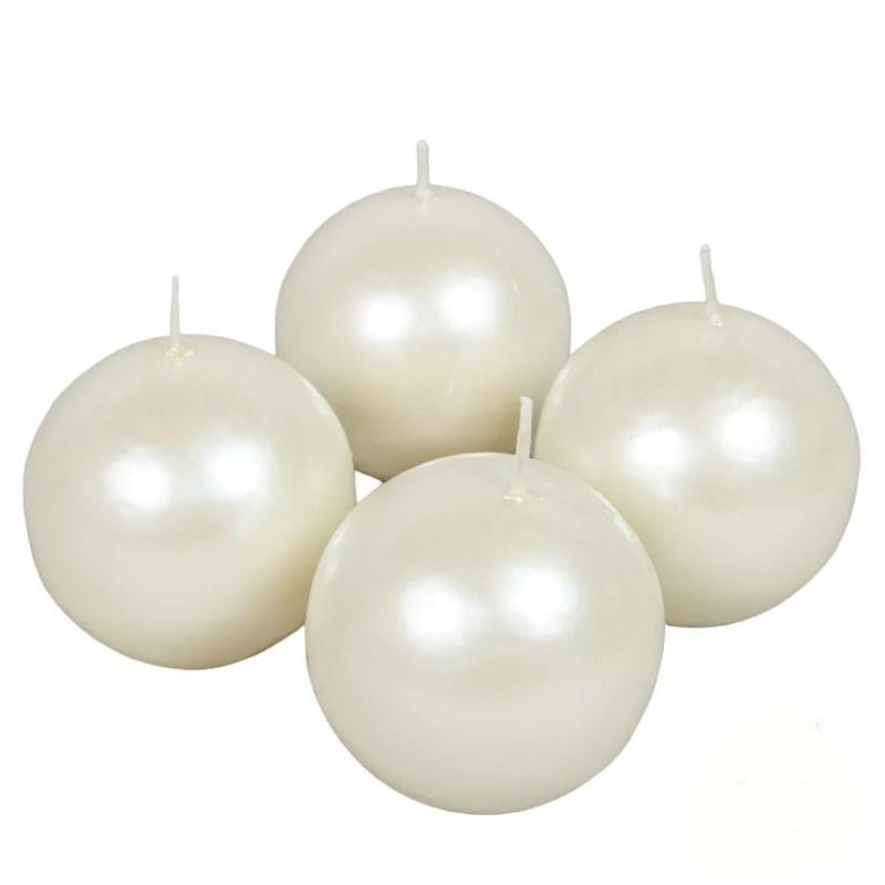 Metál Gömb gyertya 60 mm - Ivory