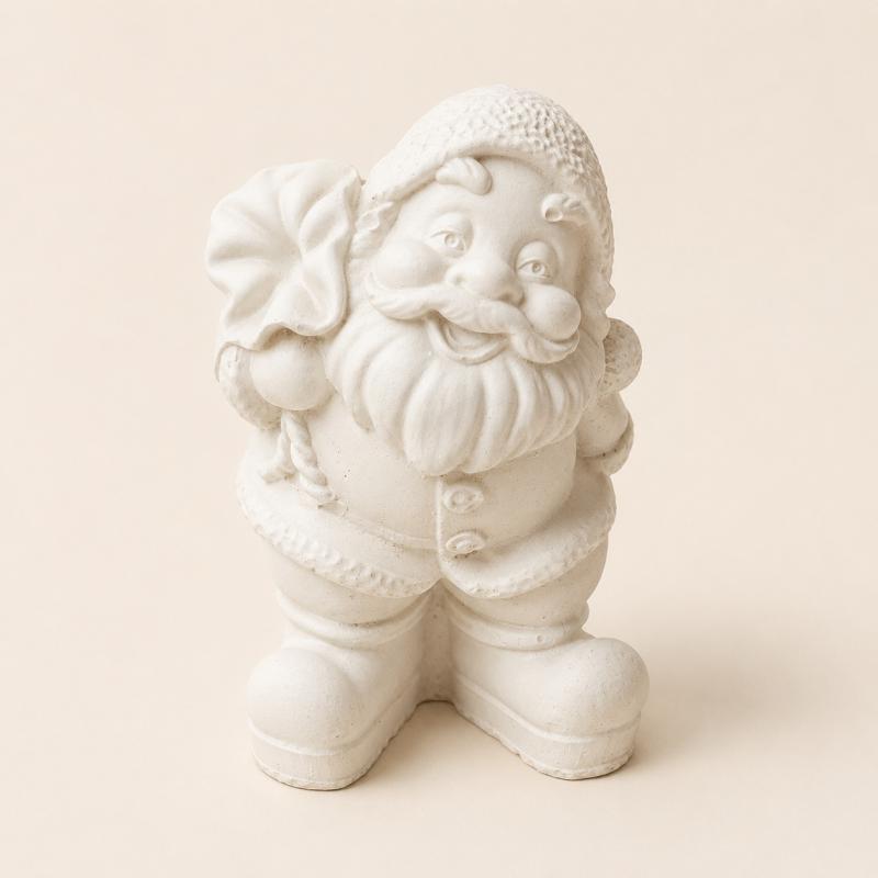 Mikulás (batyus) kerámiapor figura – natúr vagy festett