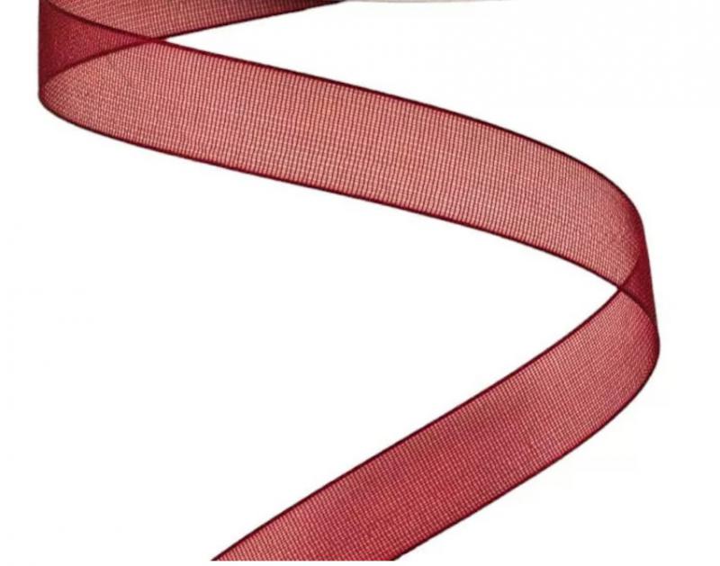 Organza szalag 10mmx20m - Bordó