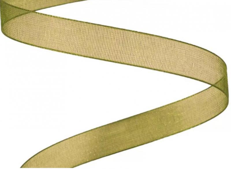 Organza szalag 10mmx20m - Olívazöld