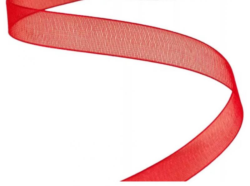 Organza szalag 10mmx20m - Piros