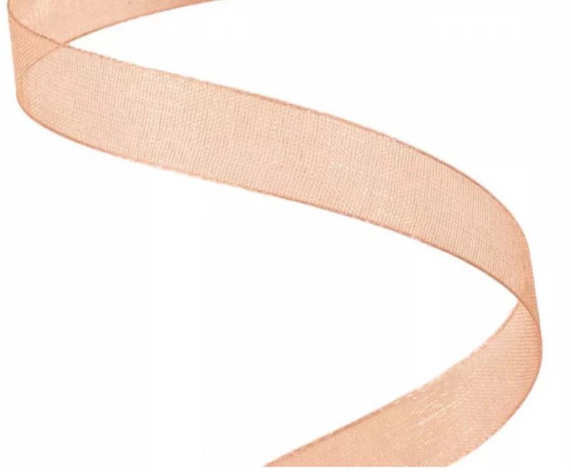Organza szalag 10mmx20m - Púder bézs