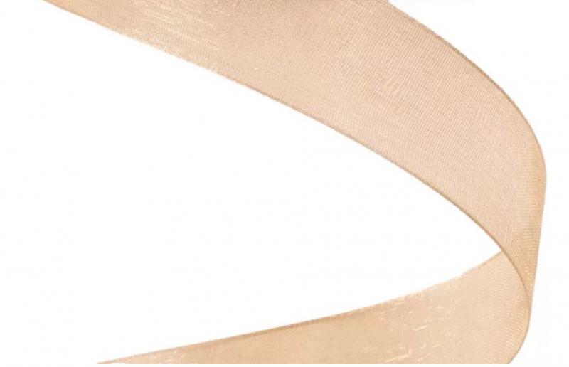 Organza szalag 20mmx20m - Bézses arany