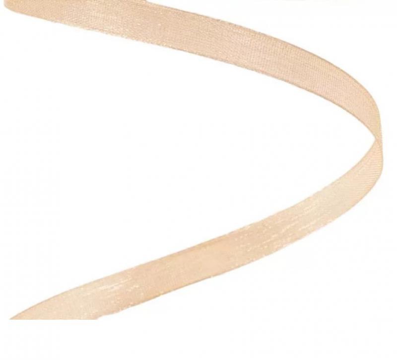 Organza szalag 6mmx20m - Bézses arany