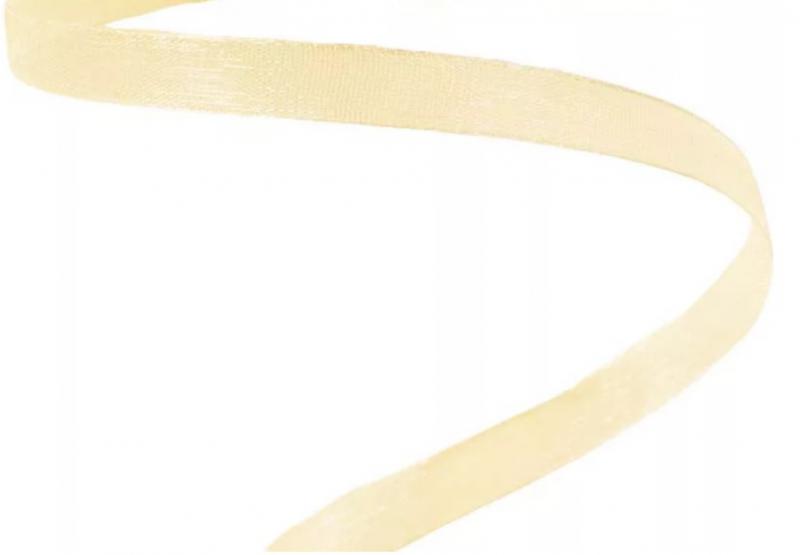 Organza szalag 6mmx20m - Krém