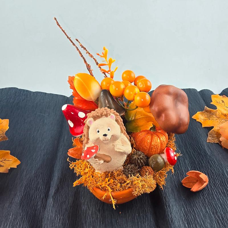 Őszi Sünis asztaldísz 04