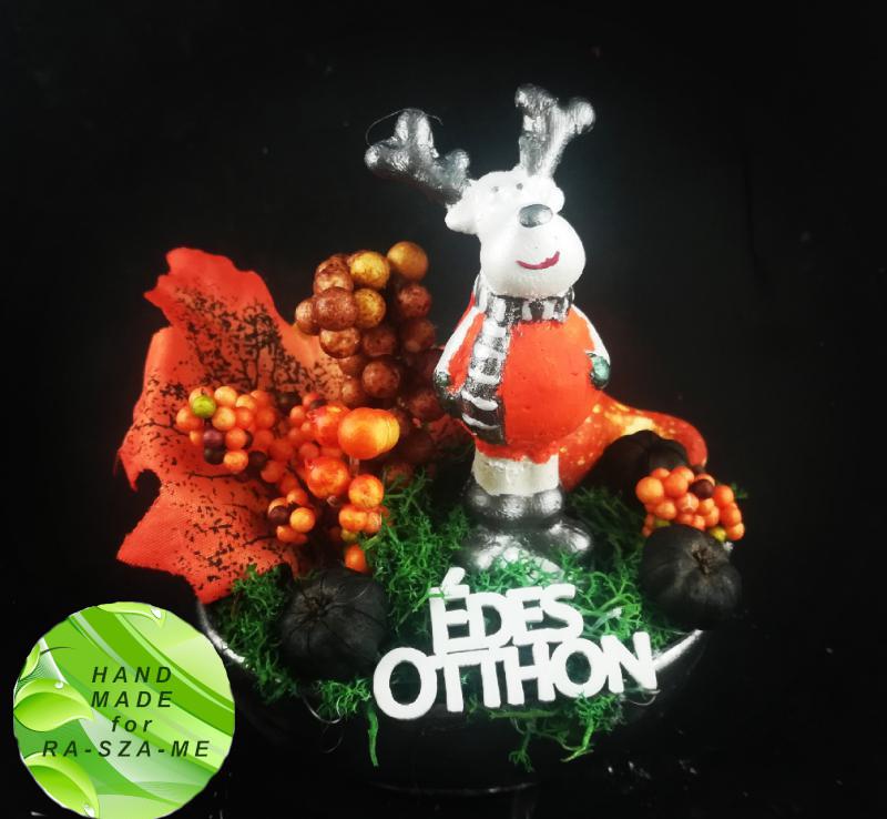 Őszi szarvasos asztaldísz