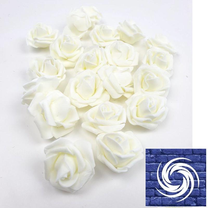 Polyfoam rózsafejvirág  - Fehér