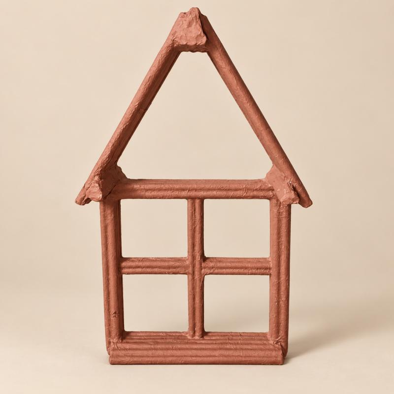 ReLioFi ház alakú dekorációs alap – több színben, 27 × 14 cm