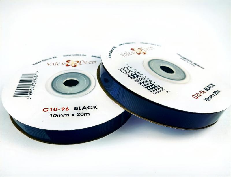 Ripsz szalag 10mmx20m - Fekete