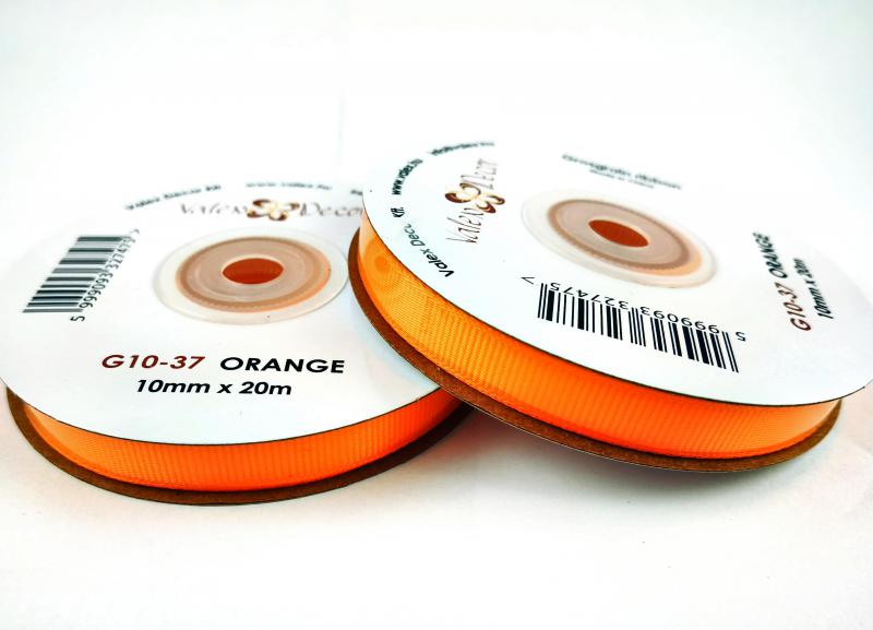 Ripsz szalag 10mmx20m - Narancssárga