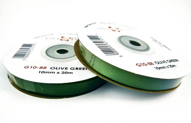 Ripsz szalag 10mmx20m - Olíva zöld