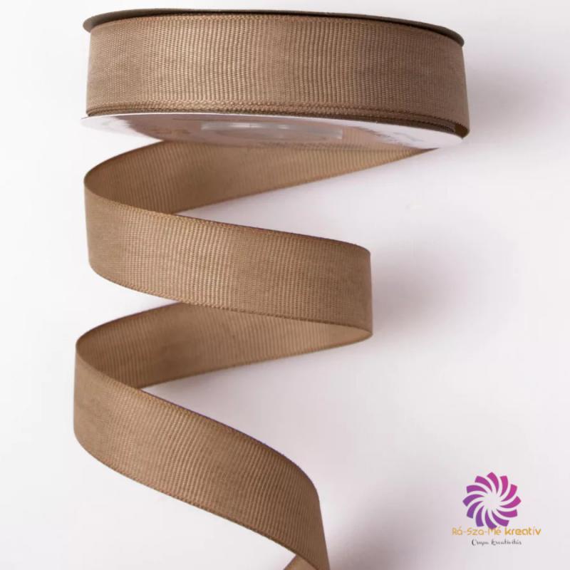 Ripsz szalag 20mmx20m - Világosbarna
