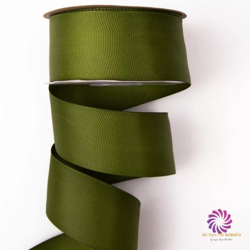 Ripsz szalag 38mmx20m - Olívazöld