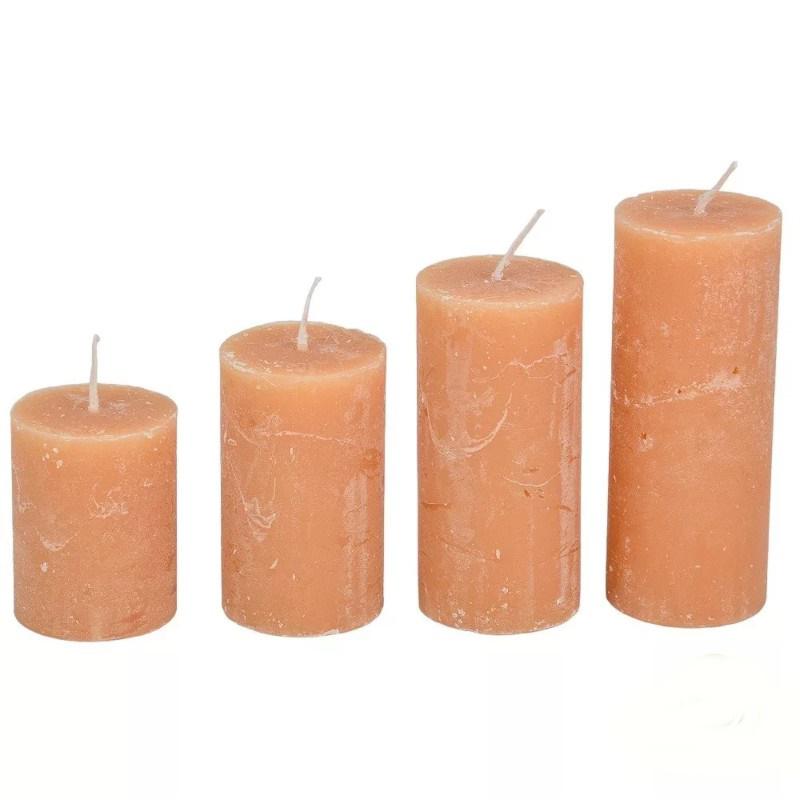 Rusztikus 40 mm Lépcsős Gyertya szett - Cappuccino