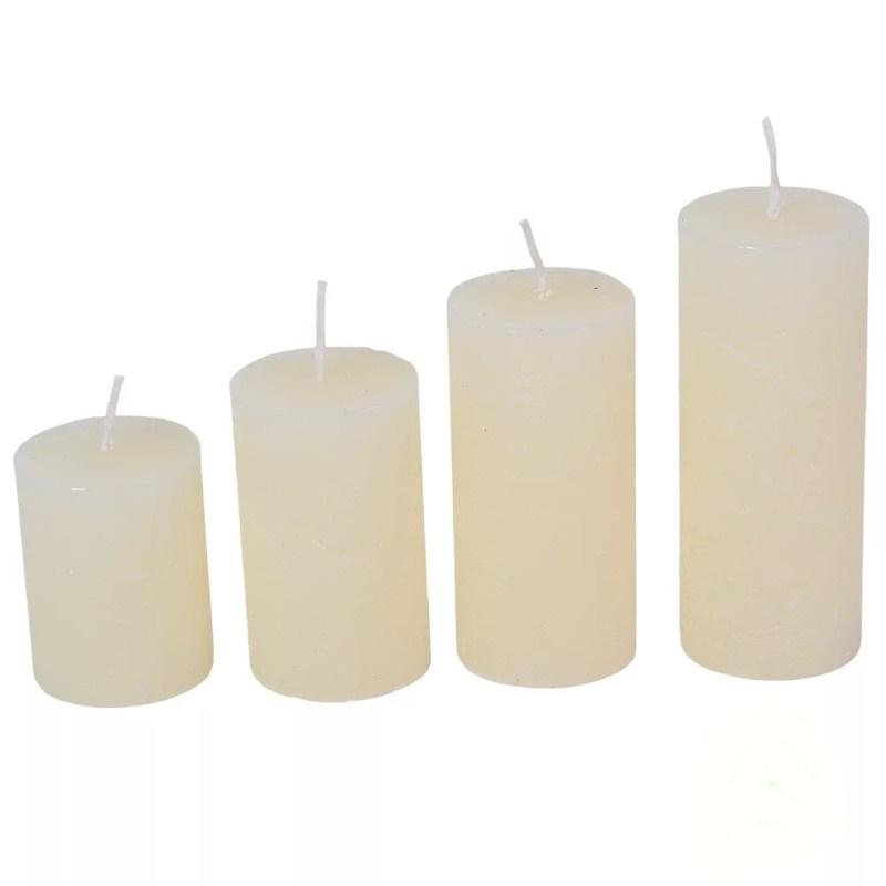 Rusztikus 40 mm Lépcsős Gyertya szett - Ivory
