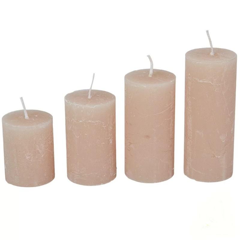 Rusztikus 40 mm Lépcsős Gyertya szett - Világos Bézs