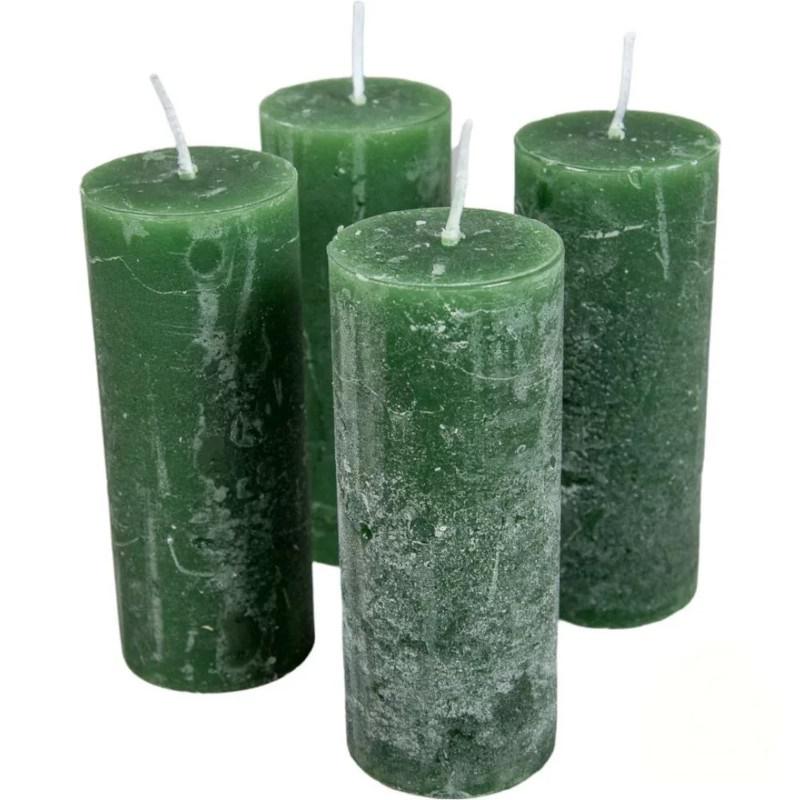 Rusztikus Gyertya 40 x 100 mm - Moha Zöld szett