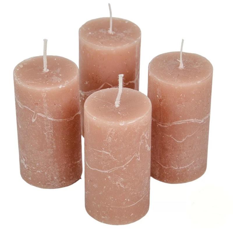 Rusztikus Gyertya 40 x 75 mm - Kakaó szett