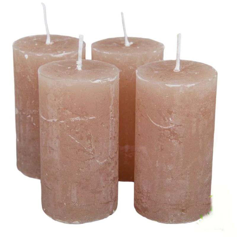 Rusztikus Gyertya 40 x 75 mm - Sötét Bézs szett