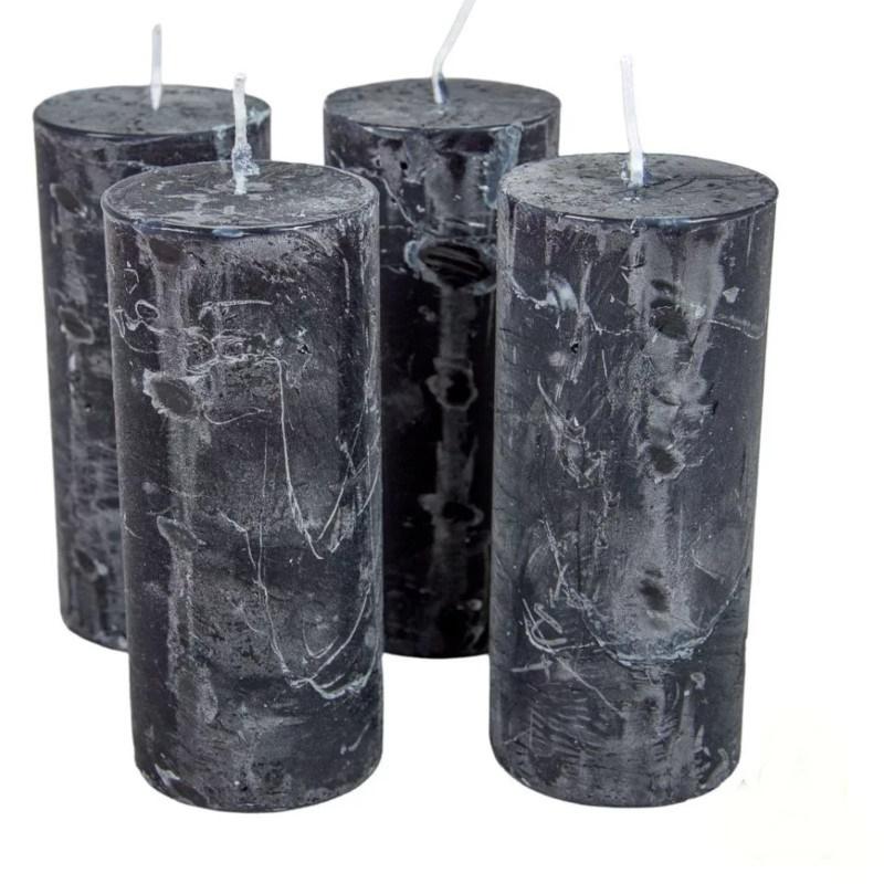 Rusztikus Gyertya 50 x 120 mm - Fekete szett