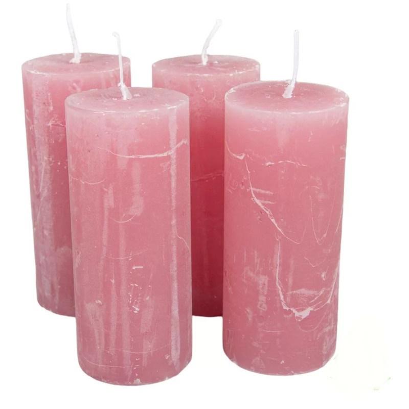 Rusztikus Gyertya 50 x 120 mm - Mályva szett