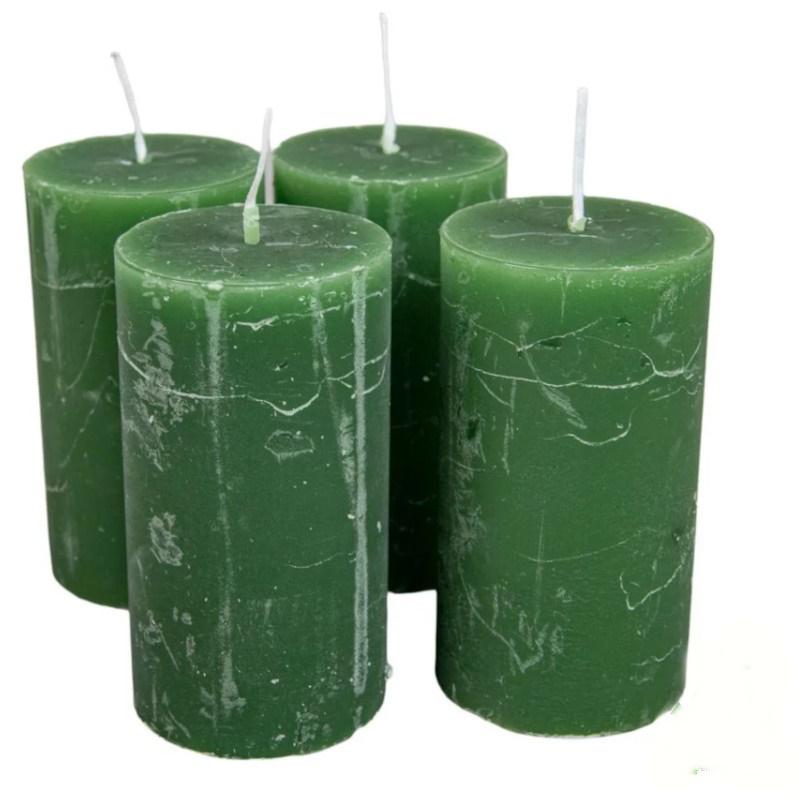 Rusztikus Gyertya 50 x 90 mm - Moha Zöld szett