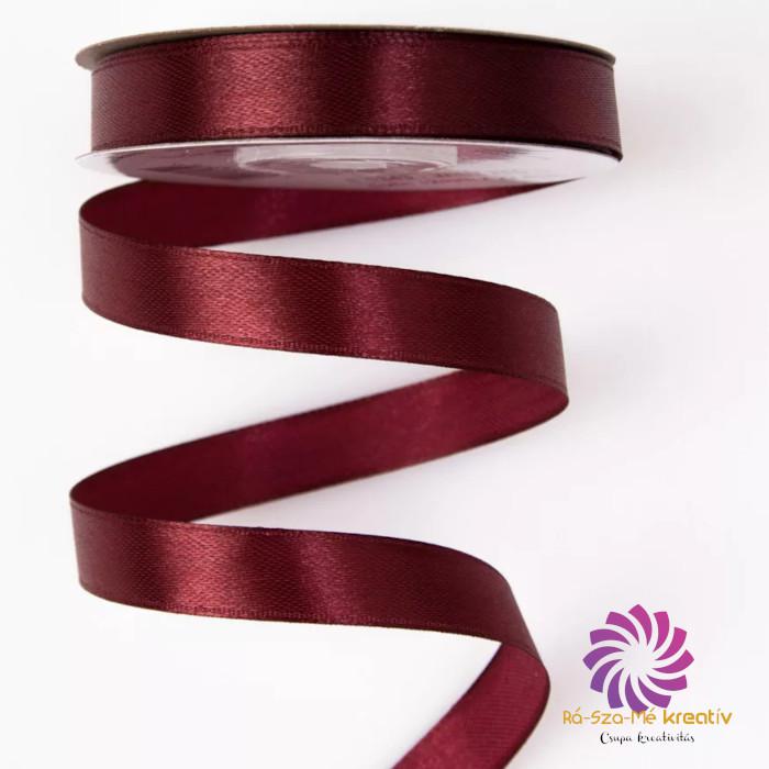 Szatén szalag 12mmx22,86m - Wine Red