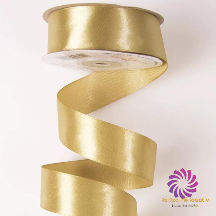 Szatén szalag 25mmx22,86m - Arany