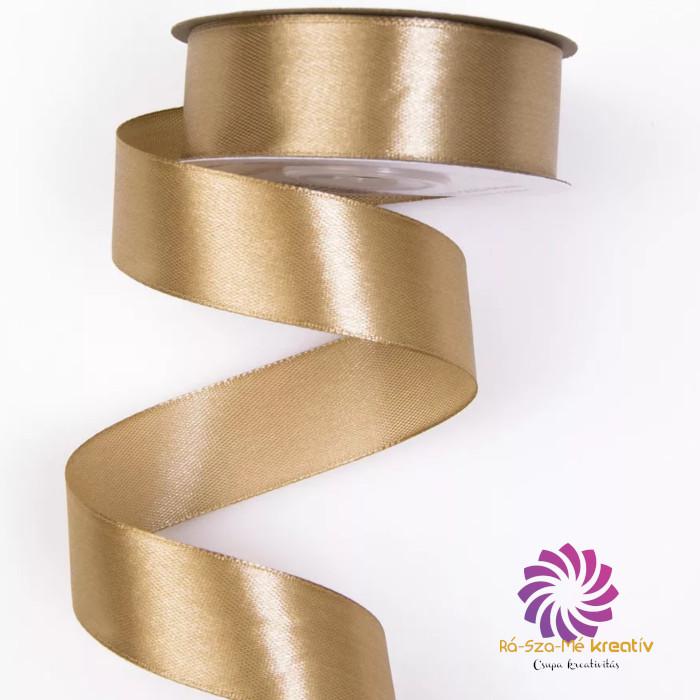 Szatén szalag 25mmx22,86m - Aranybarna