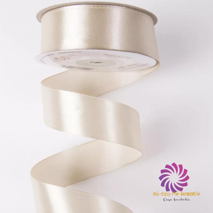Szatén szalag 25mmx22,86m - Bézs