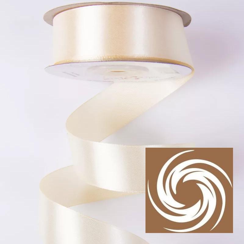 Szatén szalag 25mmx22,86m - Krém