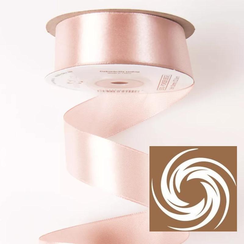 Szatén szalag 25mmx22,86m - Púder Bézs
