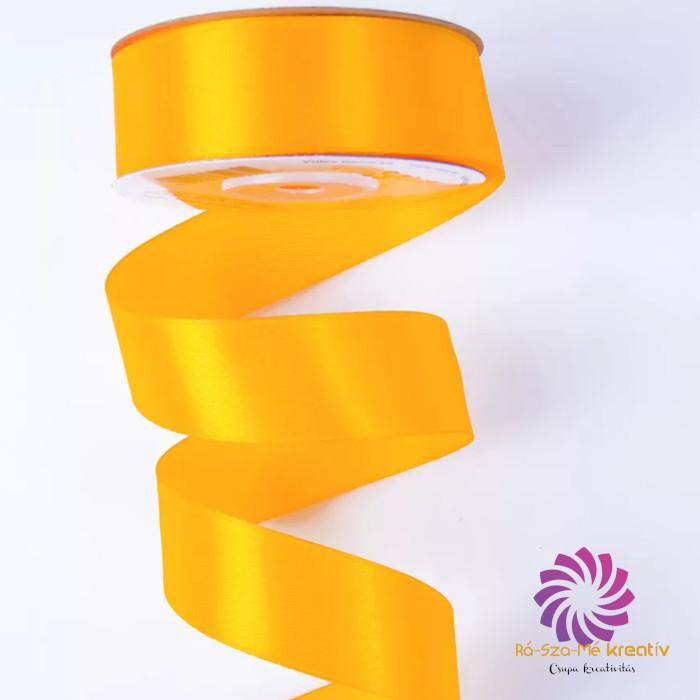 Szatén szalag 25mmx22,86m - Sötét Citromsárga