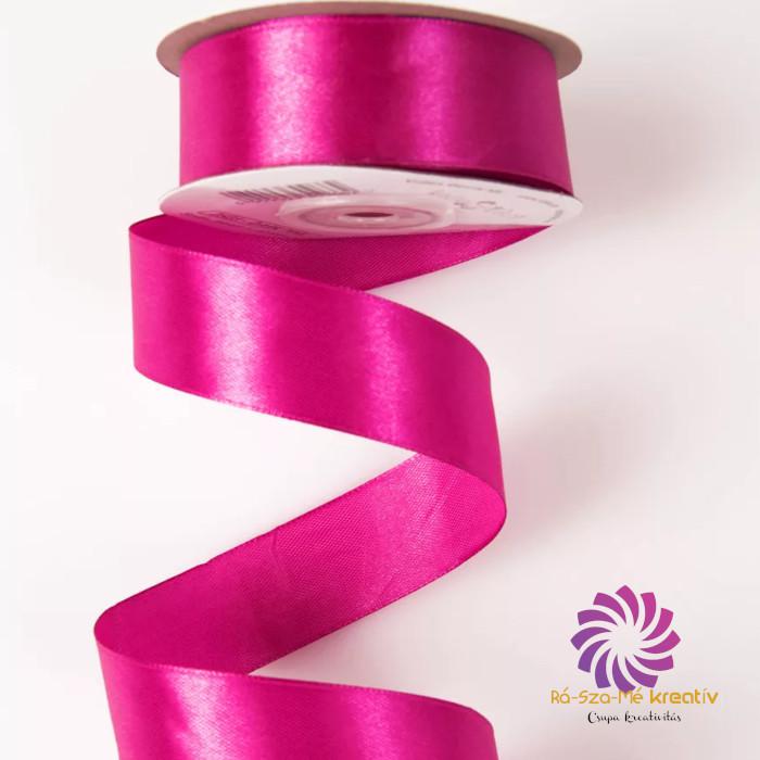 Szatén szalag 25mmx22,86m - Sötét Rózsaszín