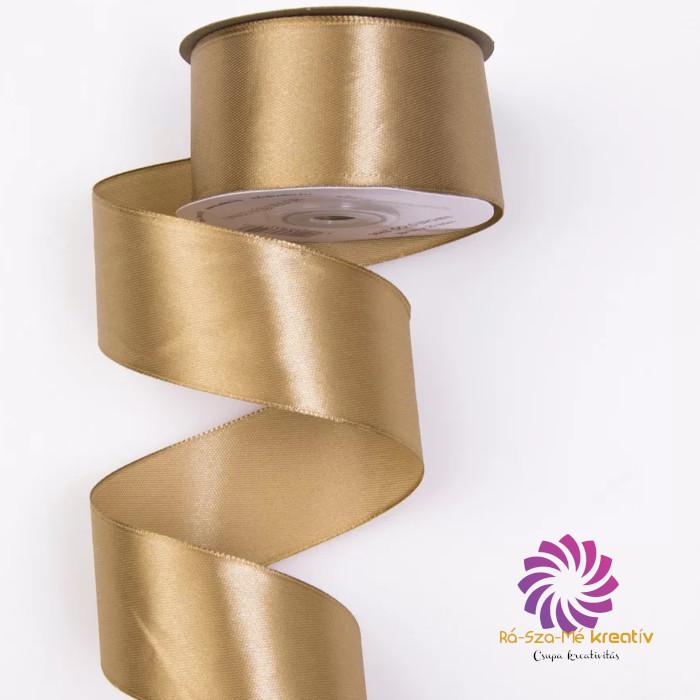 Szatén szalag 38mmx22,86m - Aranybarna