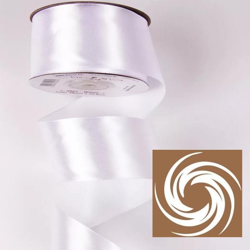 Szatén szalag 38mmx22,86m - Fehér