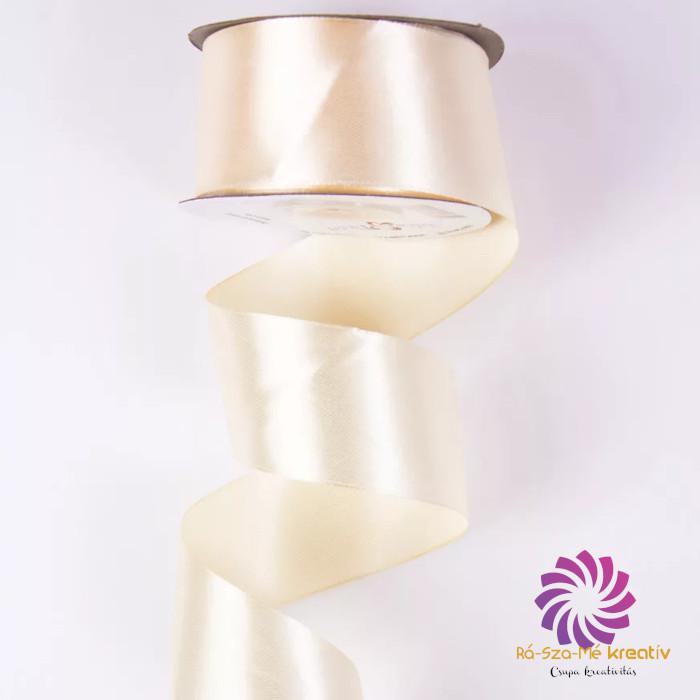 Szatén szalag 38mmx22,86m - Krém