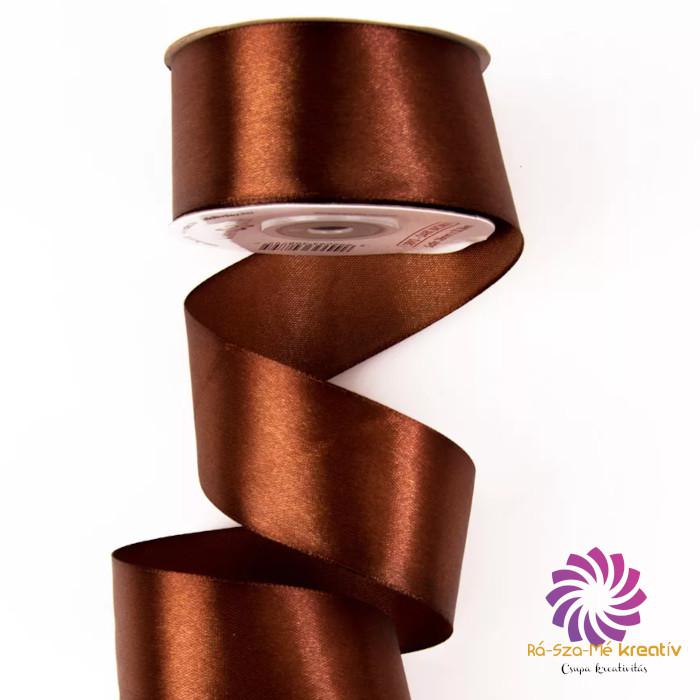 Szatén szalag 38mmx22,86m - Sötétbarna