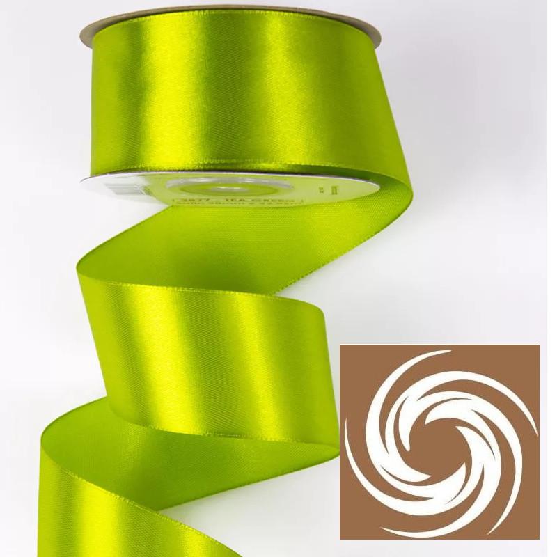 Szatén szalag 38mmx22,86m - Teazöld