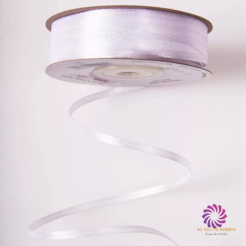 Szatén szalag 3mmx91,44m - Fehér