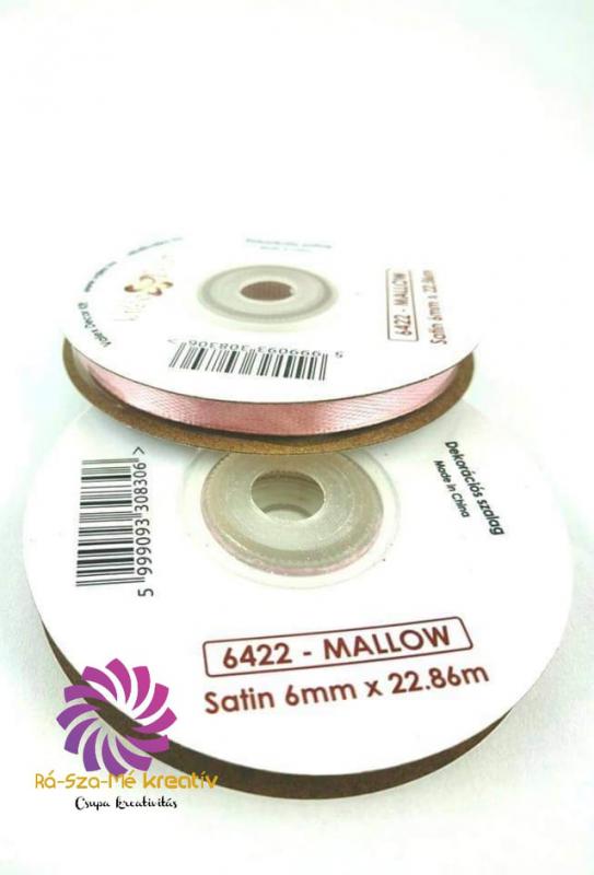 Szatén szalag 6mmx22,86m - Mályva