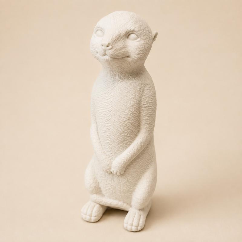 Szurikáta kerámiapor figura – natúr