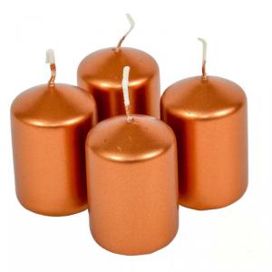 Adventi metál gyertya szett 40x60mm - Bronz