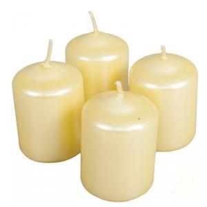 Adventi metál gyertya szett 40x60mm - Krém