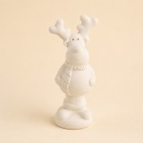 Álló sálas szarvas kerámiapor figura – natúr vagy festett