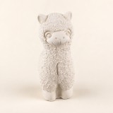Alpaka (láma) kerámiapor figura – natúr
